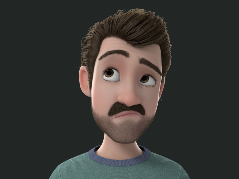 Cartoon Man Rigged Modello 3D