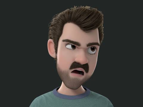 Cartoon Man Rigged Modello 3D