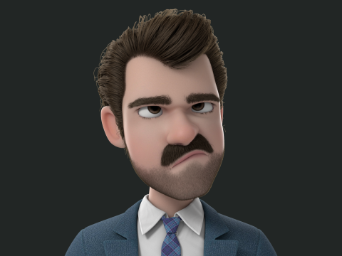 Cartoon Man Rigged Modello 3D