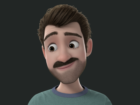 Cartoon Man Rigged Modello 3D