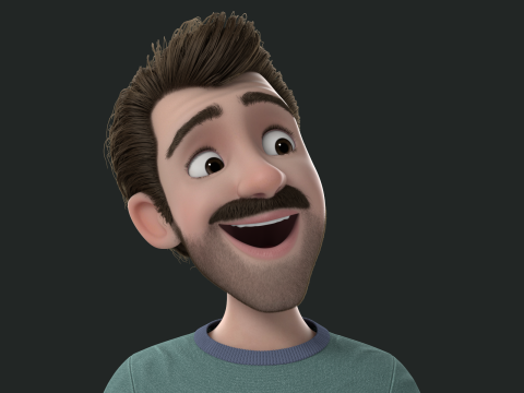 Cartoon Man Rigged Modello 3D