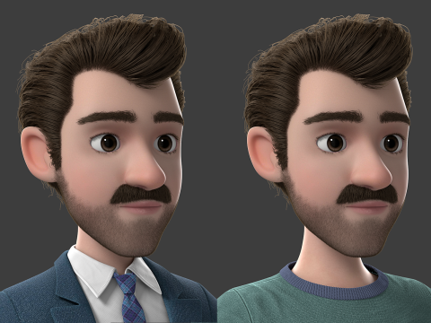 Cartoon Man Rigged Modello 3D