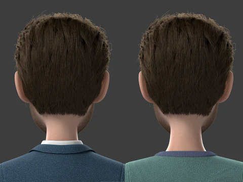 Cartoon Man Rigged 3D Model