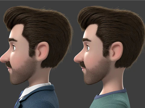 Cartoon Man Rigged 3D Model