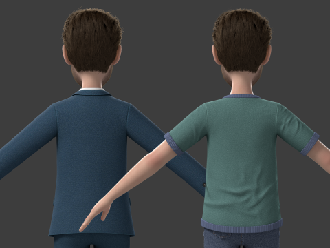 Cartoon Man Rigged Modello 3D