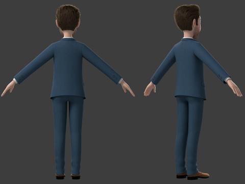 Cartoon Man Rigged Modello 3D