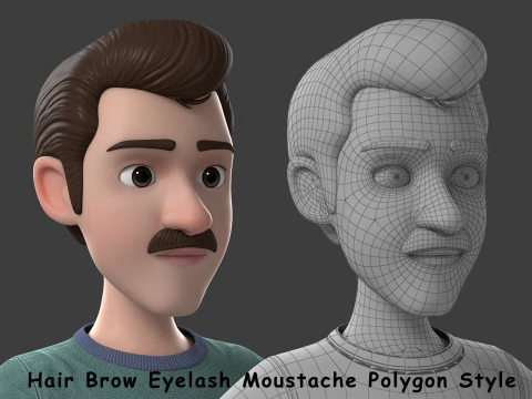 Cartoon Man Rigged 3D Model