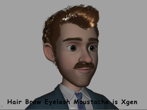 Cartoon Man Rigged Modello 3D