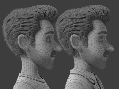 Cartoon Man Rigged 3D Model
