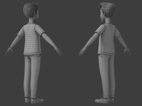 Cartoon Man Rigged Modello 3D