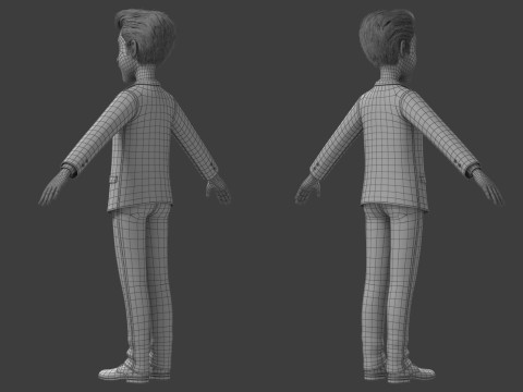 Cartoon Man Rigged Modello 3D