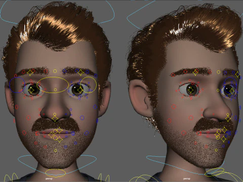 Cartoon Man Rigged 3D Model