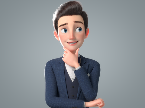 Cartoon Man Rigged 3D 모델
