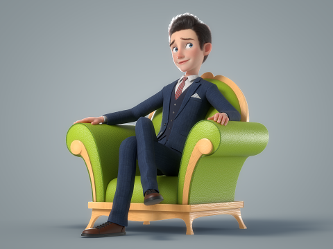 Cartoon Man Rigged 3D 모델