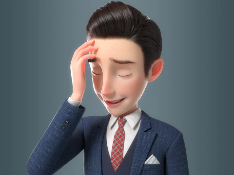 Cartoon Man Rigged 3D Model