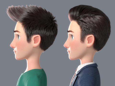 Cartoon Man Rigged 3D 모델