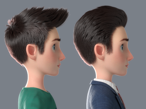 Cartoon Man Rigged 3D 모델