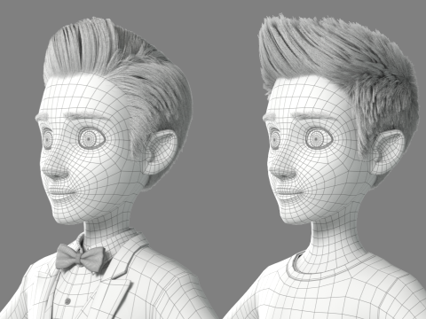 Cartoon Man Rigged 3D 모델