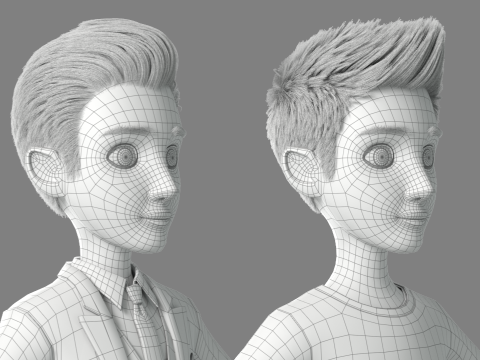 Cartoon Man Rigged 3D 모델