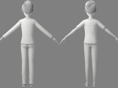 Cartoon Man Rigged 3D Model
