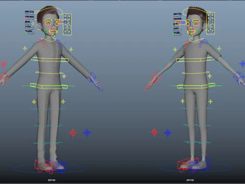 Cartoon Man Rigged 3D Model