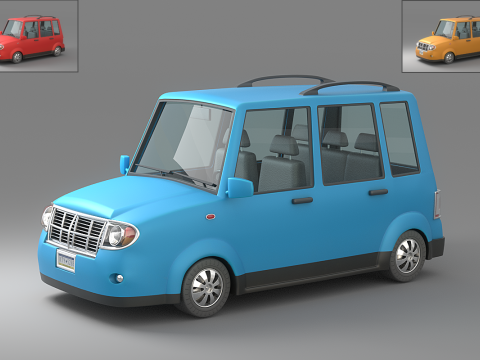 Cartoon Car Collection V1 Modelo 3D