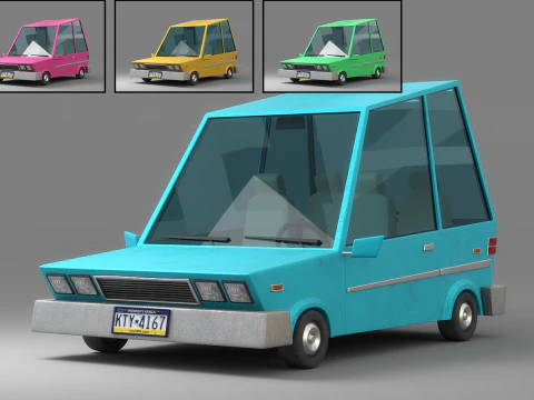Cartoon Car Collection V2 3D Model