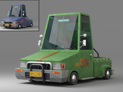 Cartoon Car Collection V2 3D Model