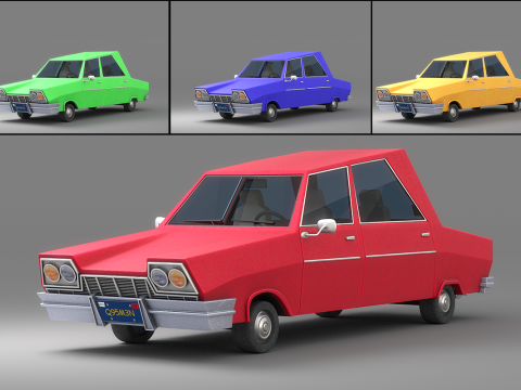 Cartoon Car Collection V2 3D Model