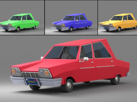 Cartoon Car Collection V2 3D Model