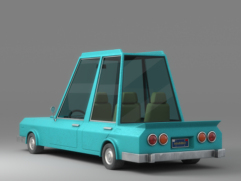 Cartoon Car Collection V2 3D Model