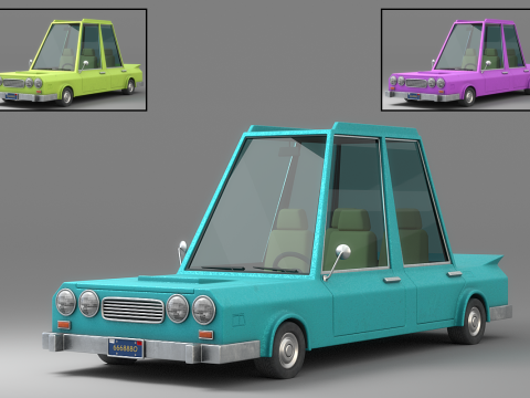 Cartoon Car Collection V2 3D Model