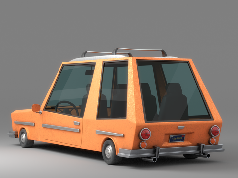 Cartoon Car Collection V2 3D Model