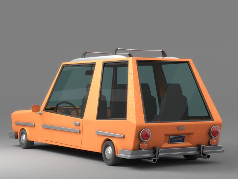 Cartoon Car Collection V2 3D Model
