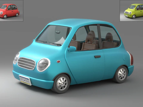 Collezione di auto dei cartoni animati V3 Modello 3D