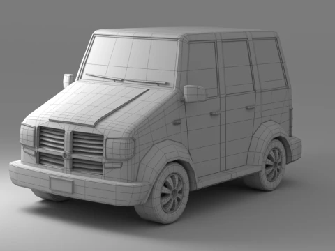 Cartoon Car Collection V4 3D Model