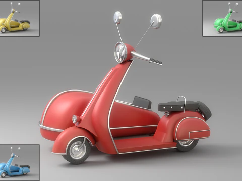 Cartoon Car Collection V5 3D Model