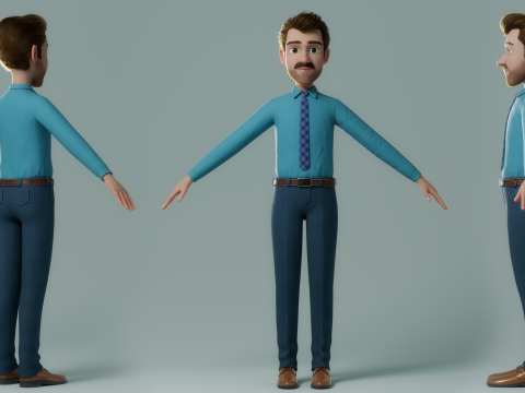 Cartoon Doctor Rigged 3Dモデル