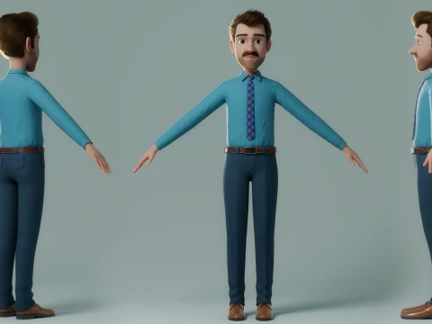 Karikat&uuml;r doktor hileli 3D Model