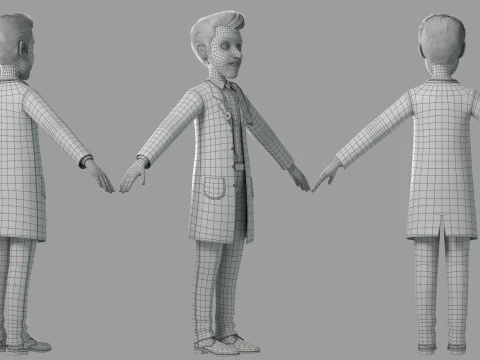 Karikat&uuml;r doktor hileli 3D Model