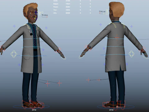 Karikat&uuml;r doktor hileli 3D Model