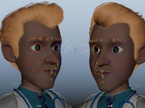 Cartoon Doctor Rigged 3Dモデル
