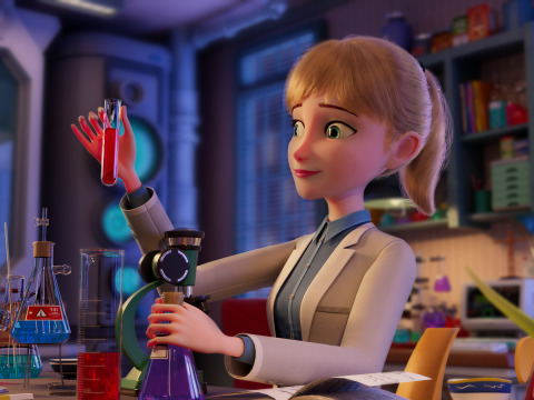 Cartoon Laboratory Corridor 3D 모델