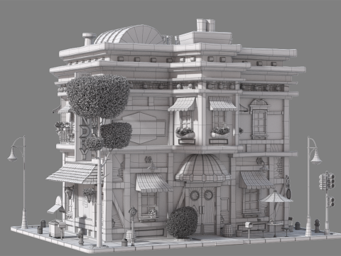 Cartoon House 01 Modelo 3D