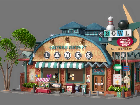 Cartoon House 02 3D Model