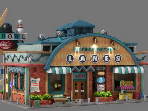 Cartoon House 02 3D Model