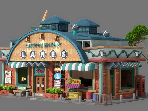 Cartoon House 02 3D Model