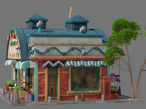 Cartoon House 02 Modelo 3D