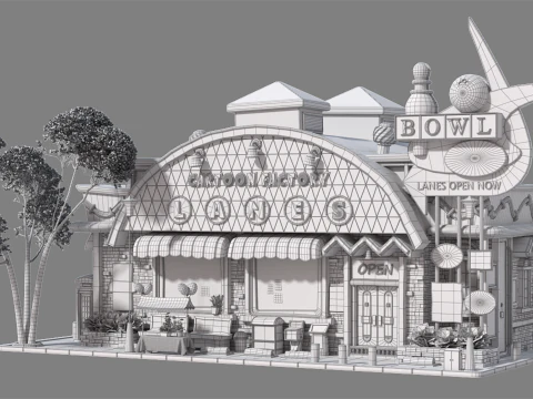 Cartoon House 02 3D Model