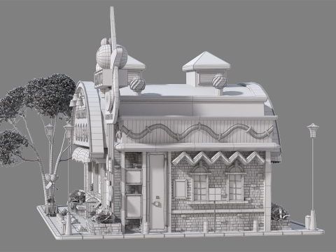 Cartoon House 02 Modelo 3D